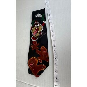 Keith Daniel's Looney Tunes Mania TaZ Devil Santa Christmas Tie NWT‎